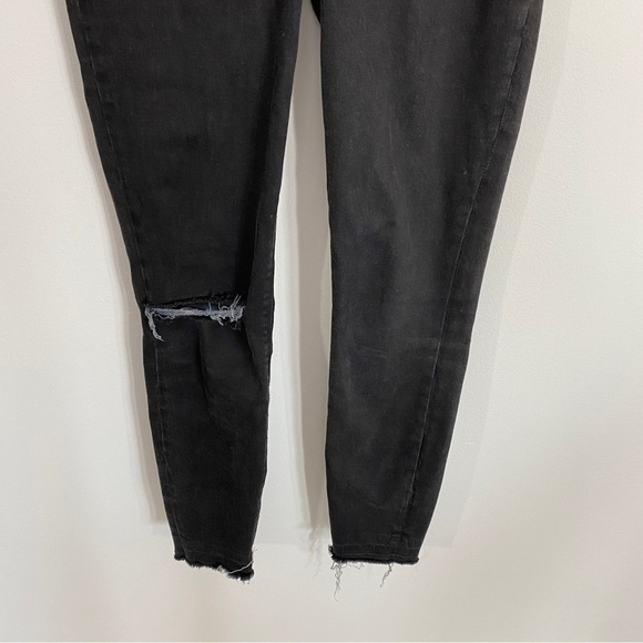 Spanx‎ Small Black Distressed Pull On High Rise Skinny Jeans - Picture 6 of 14